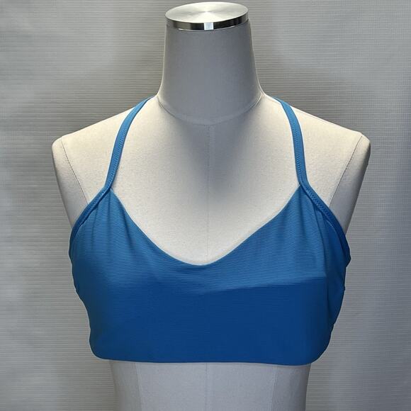 Athleta Blue Bikini Top T Back Women’s Size XL A-C Removable Padding - Picture 3 of 8